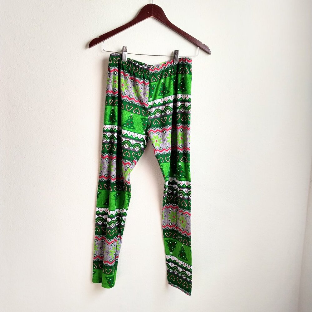 No Boundaries large Christmas print leggings